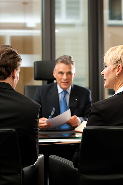 husband and wife with attorney