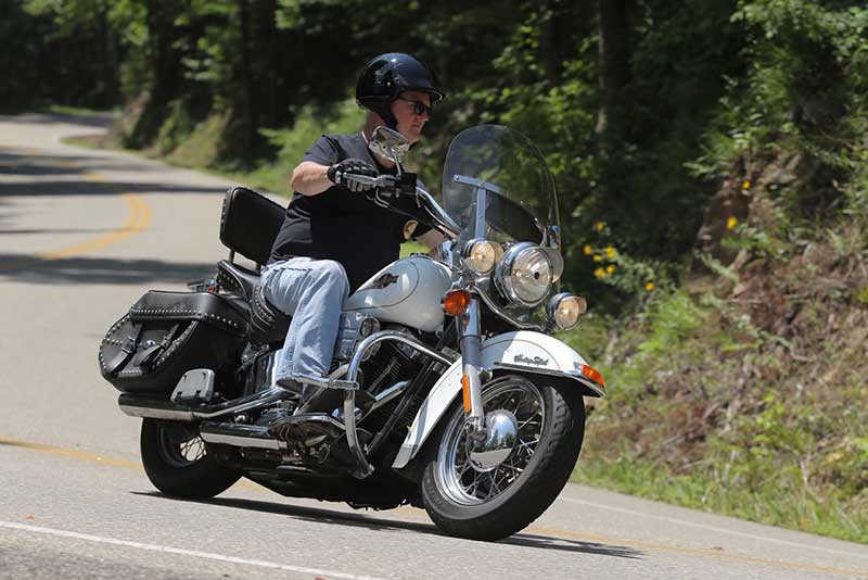 Ron Sikes on his motorcycle